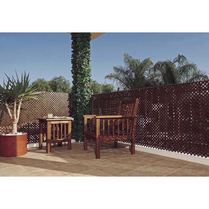 Celosía de PVC DECORY QUADRA 1x2m 18x18 mm Marrón