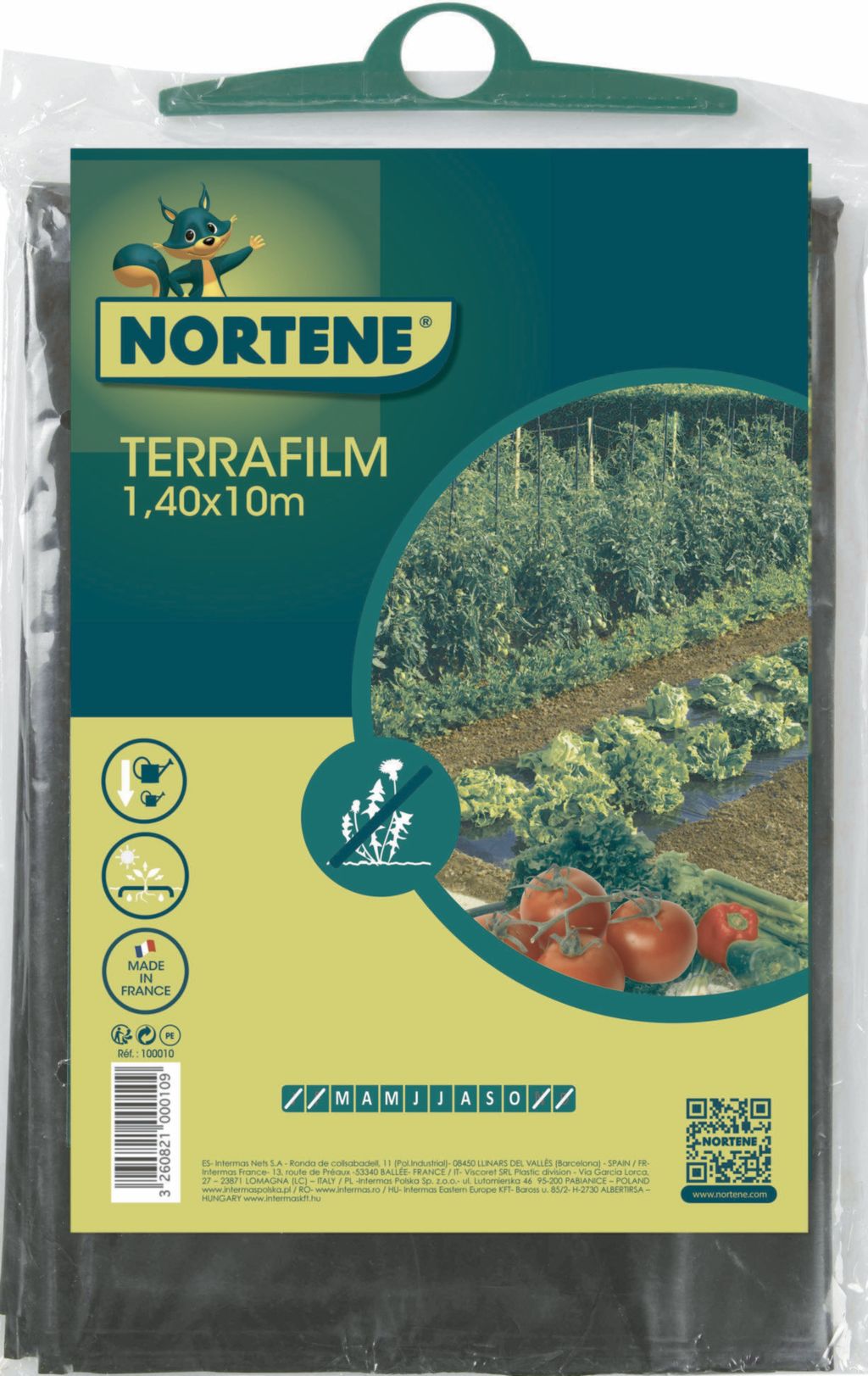 Acolchamiento para cultivo TERRAFILM Negro Nortene