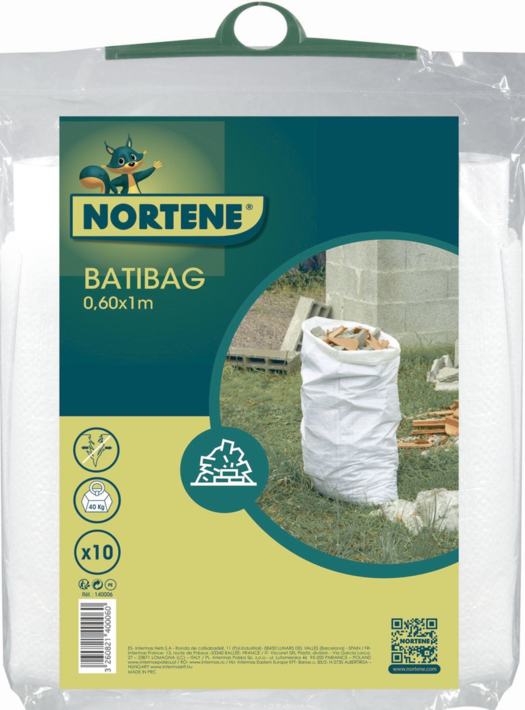 Bolsas de PE para escombros BATIBAG 0,6 x 1 m Nortene