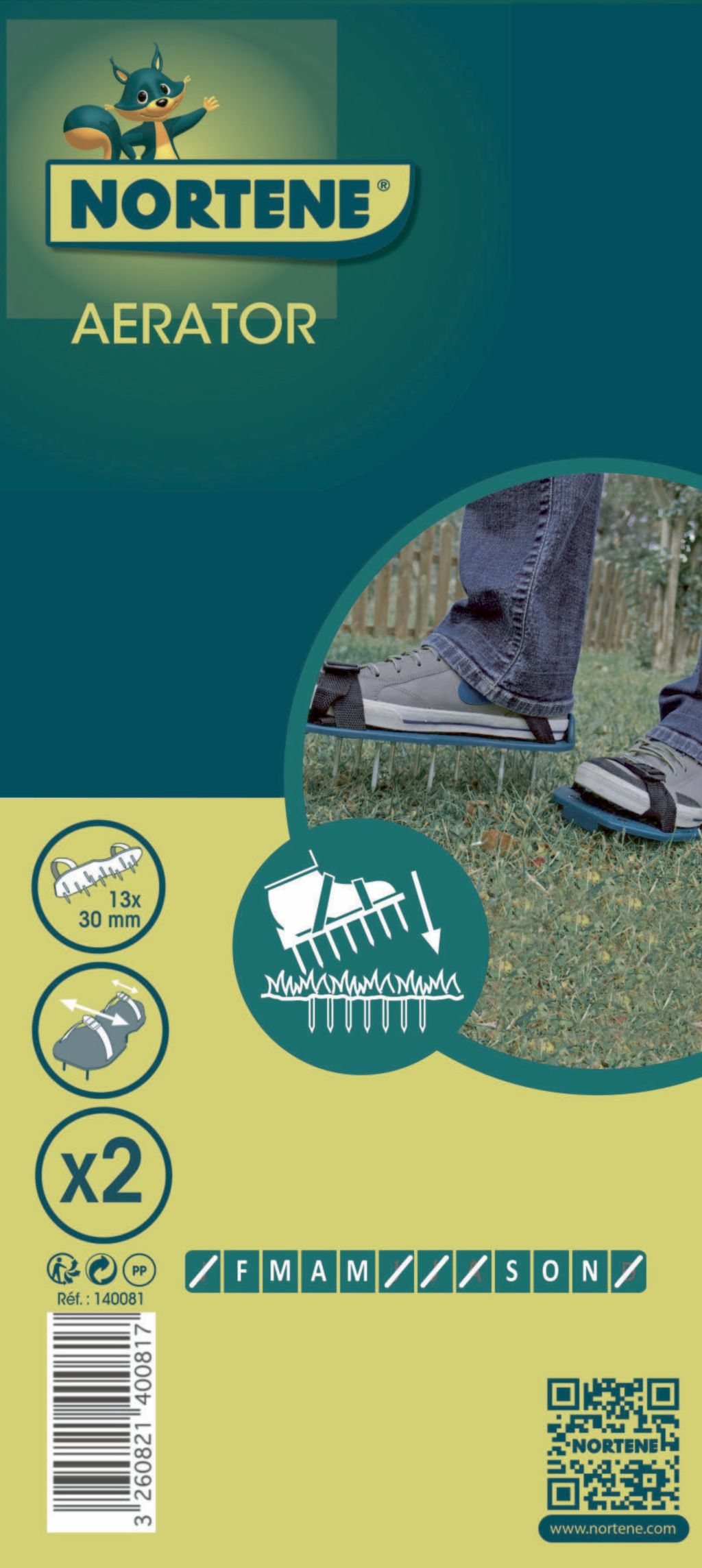 Patins de arejamento AERATOR 34 x 14 cm Nortene