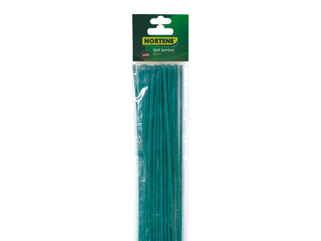 Tutores de tiras de caña de bambú SPLITS BAMBOO Verde Nortene (25 uds)