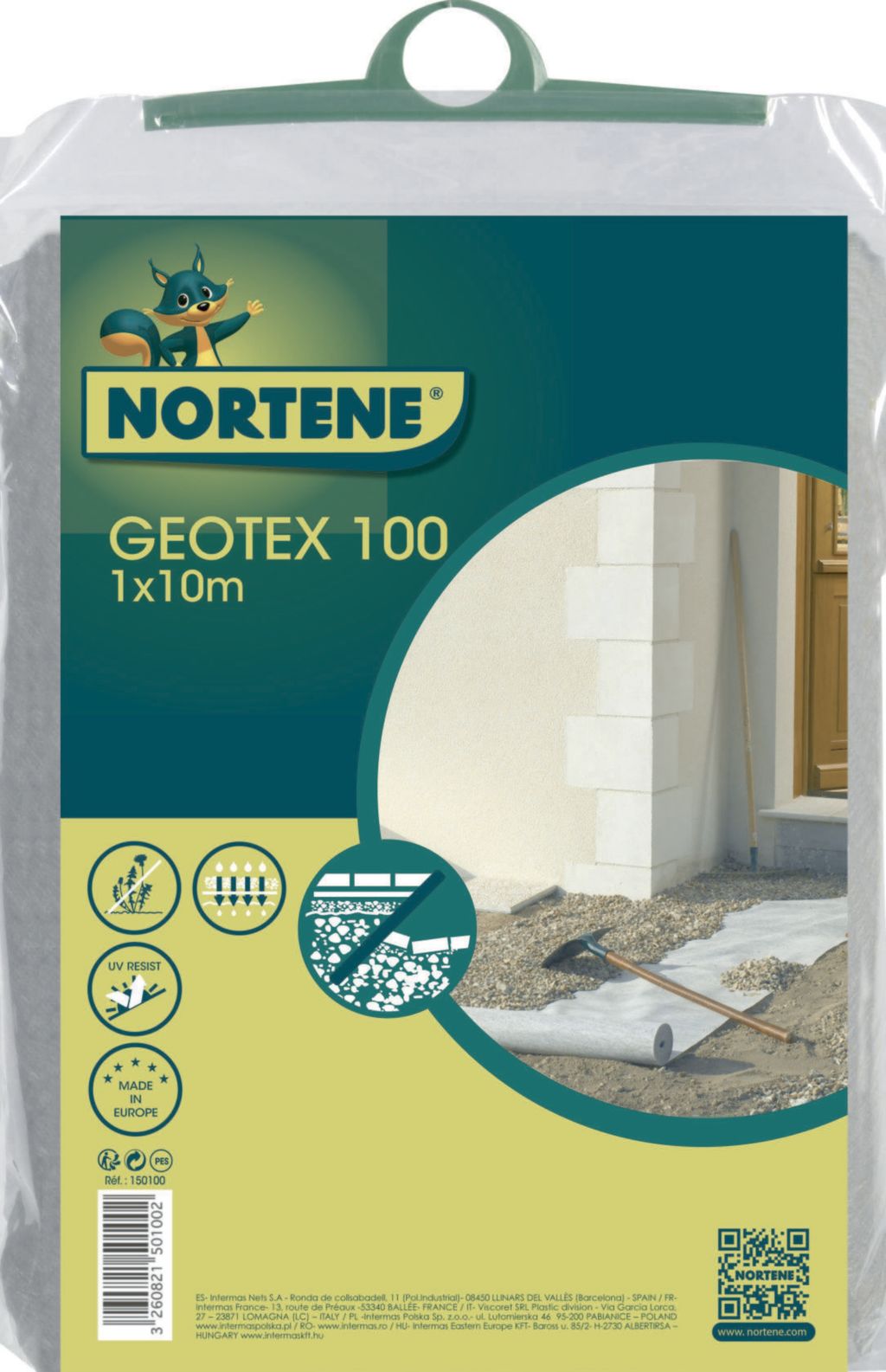 Fieltro para calzadas 100 g/m2 GEOTEX 100 Nortene