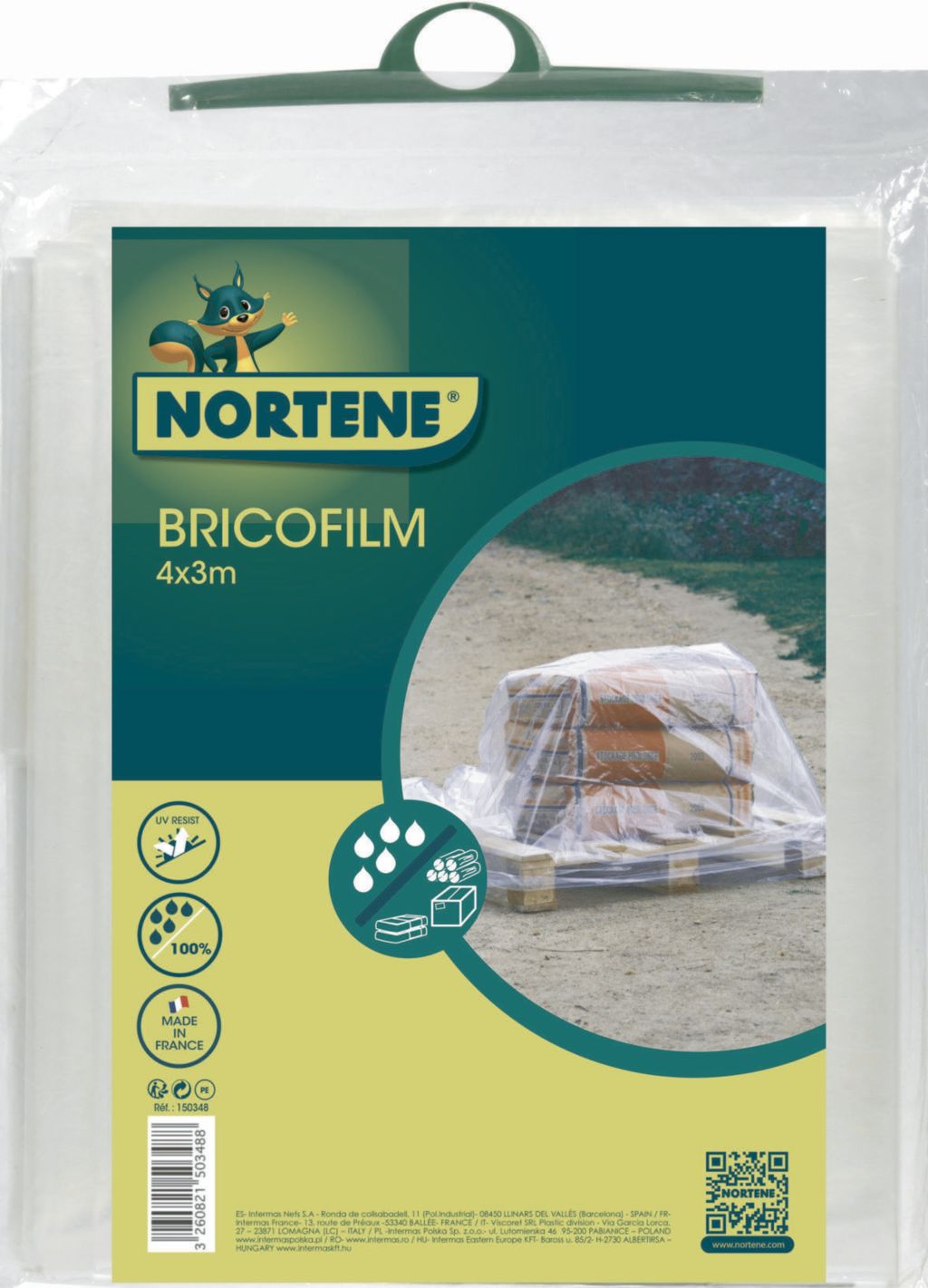 Film de protección para bricolaje BRICOFILM Transparente Nortene