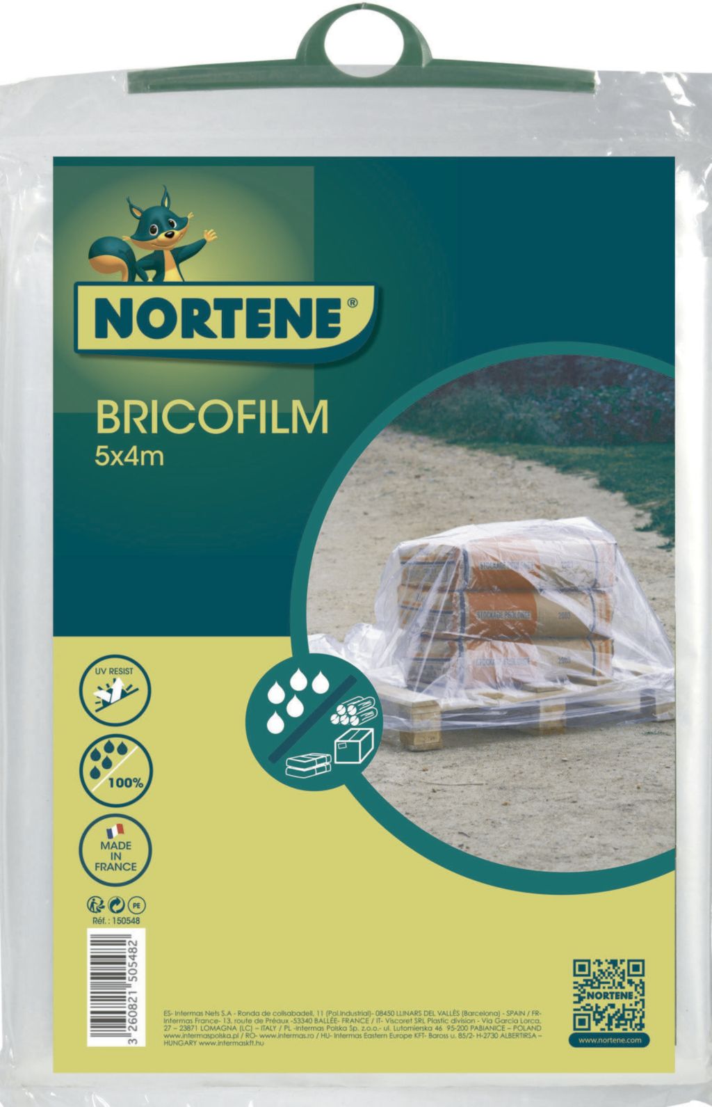 Film de protección para bricolaje BRICOFILM Transparente Nortene