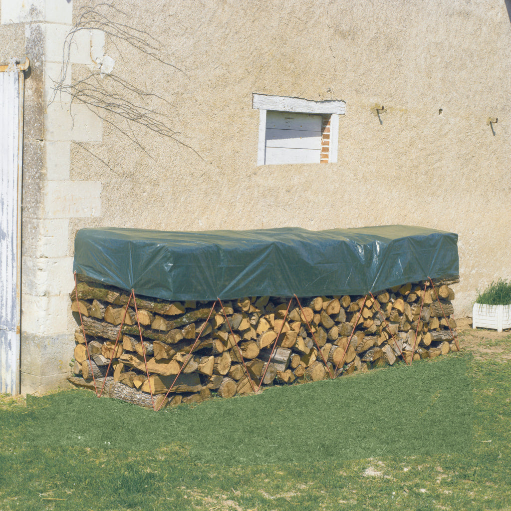 Toldo de proteção para lenha 90 g/m2 PROTEX WOOD 1,5 x 6 m Verde Nortene