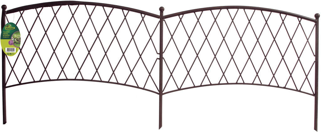 Bordadura metálica CLASSIC METAL BORDER 0,4 x 1 m Castanho Nortene