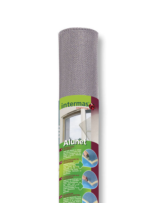 Malla para mosquitera de aluminio ALUNET Gris Nortene
