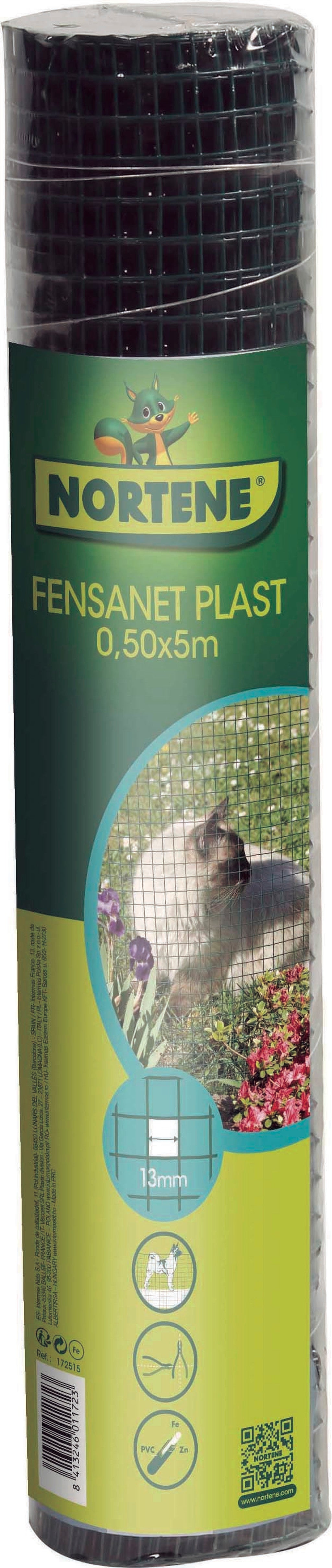 Rede metálica eletrossoldada plastificada 25,4 mm FENSANET PLAST Verde Nortene