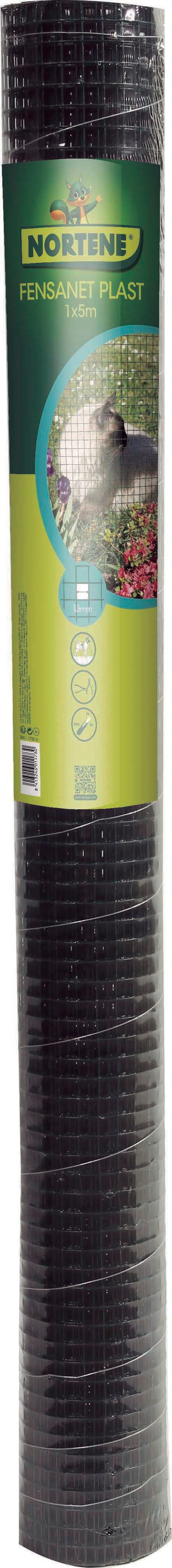 Rede metálica eletrossoldada plastificada 25,4 mm FENSANET PLAST Verde Nortene