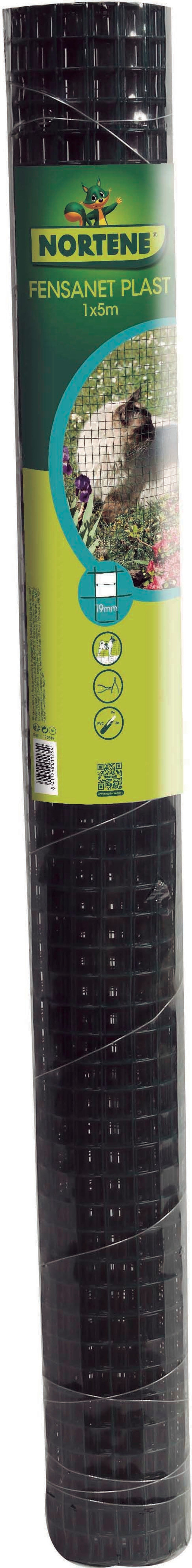 Rede metálica eletrossoldada plastificada 25,4 mm FENSANET PLAST Verde Nortene