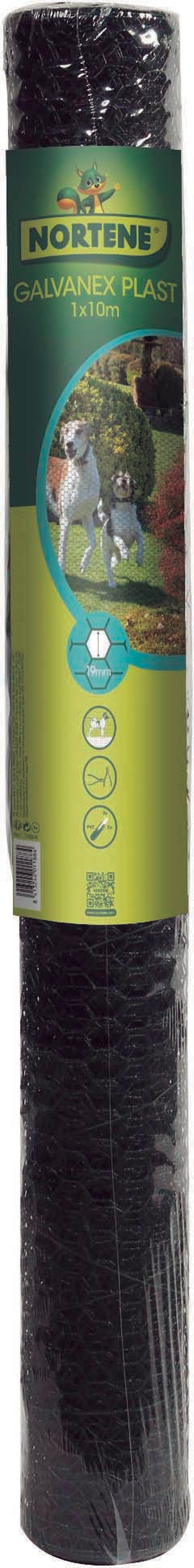 Rede metálica tripla torção plastificada 19 mm GALVANEX PLAST Nortene