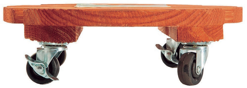 Soporte rodante de madera redondo FLORA ROLL LASURE Nortene