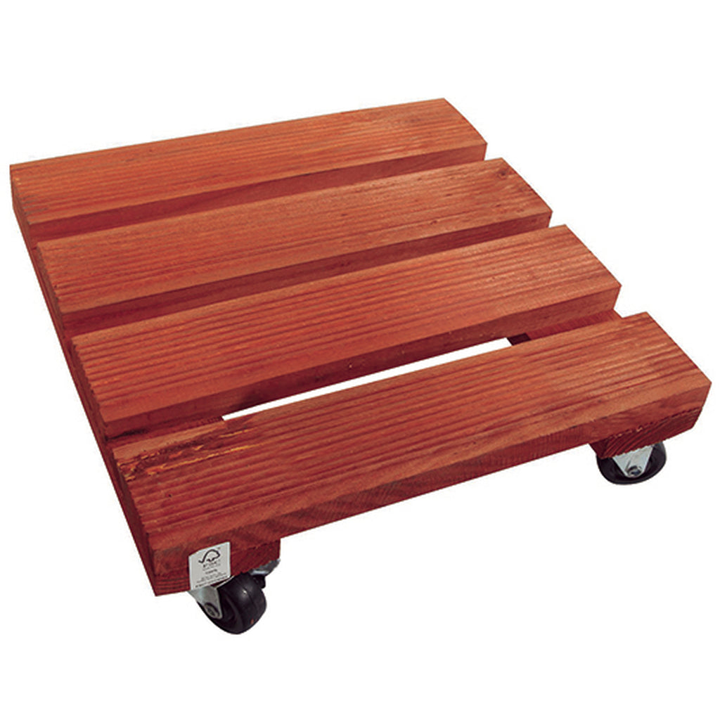 Soporte rodante de madera redondo FLORA ROLL LASURE Nortene