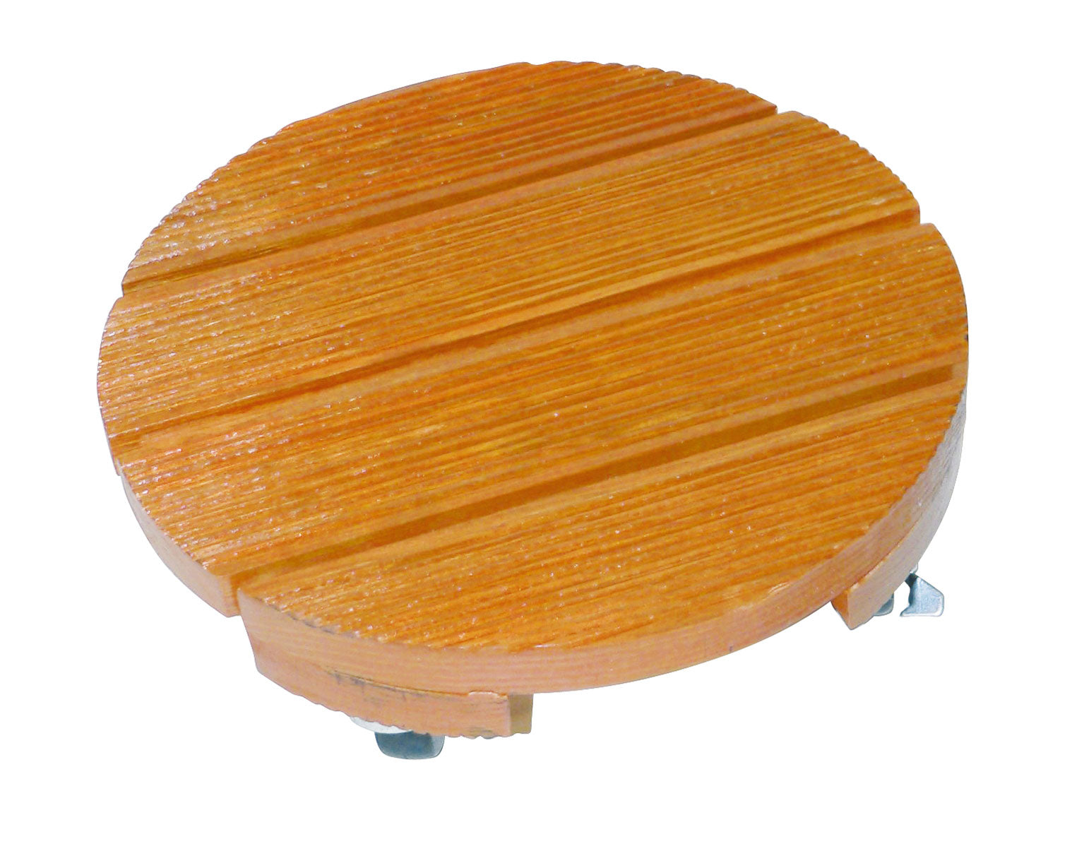 Soporte rodante de madera redondo FLORA ROLL LASURE Nortene