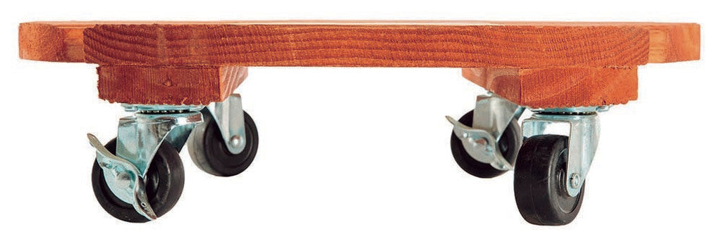 Soporte rodante de madera redondo FLORA ROLL LASURE Nortene