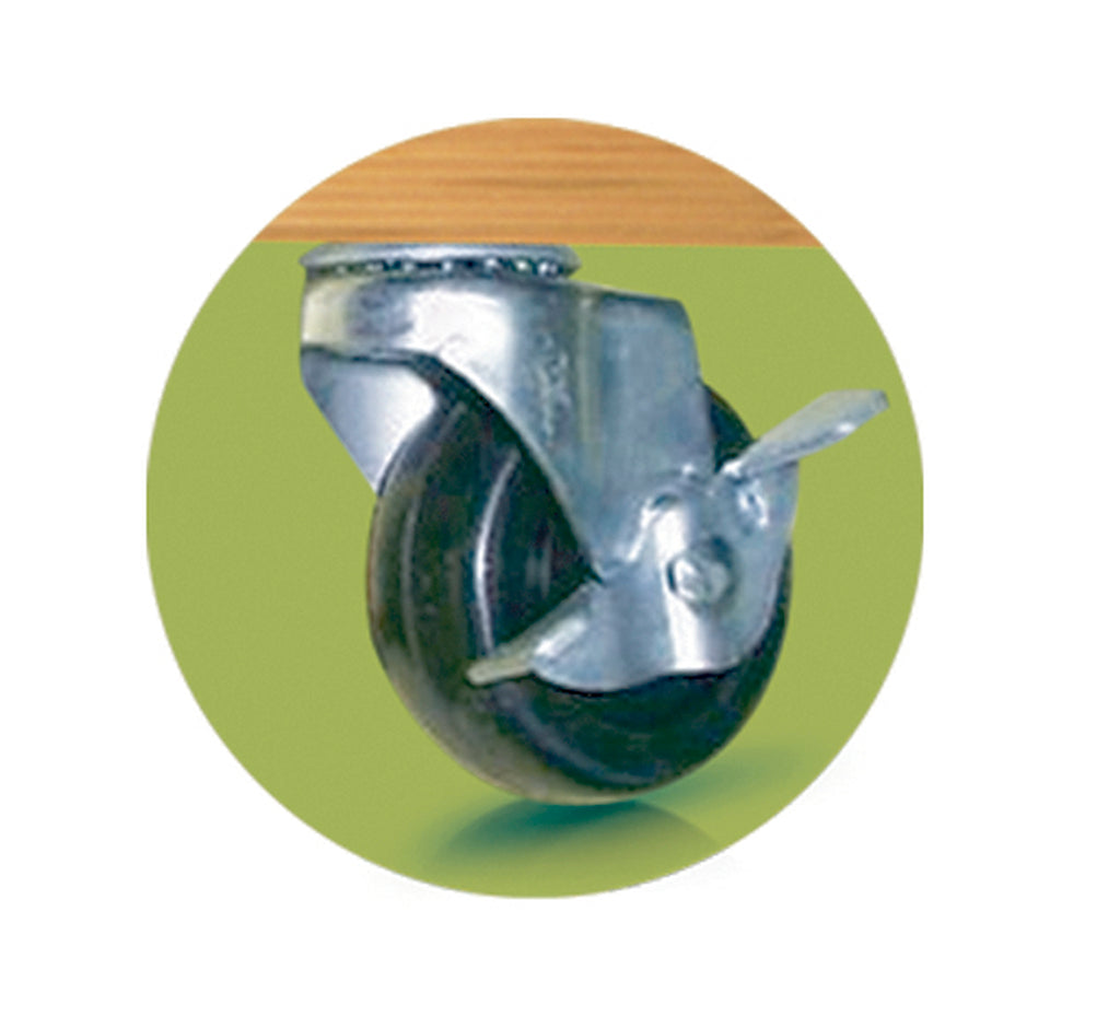 Soporte rodante de madera redondo FLORA ROLL LASURE Nortene