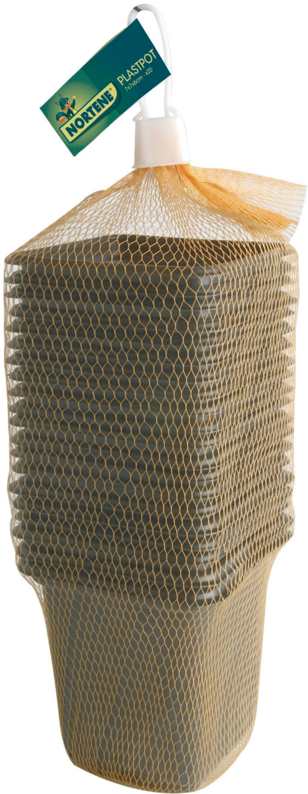 Macetas de plásstico reutilizables PLASTPOT  7 x 7 x 6 cm Marron Nortene