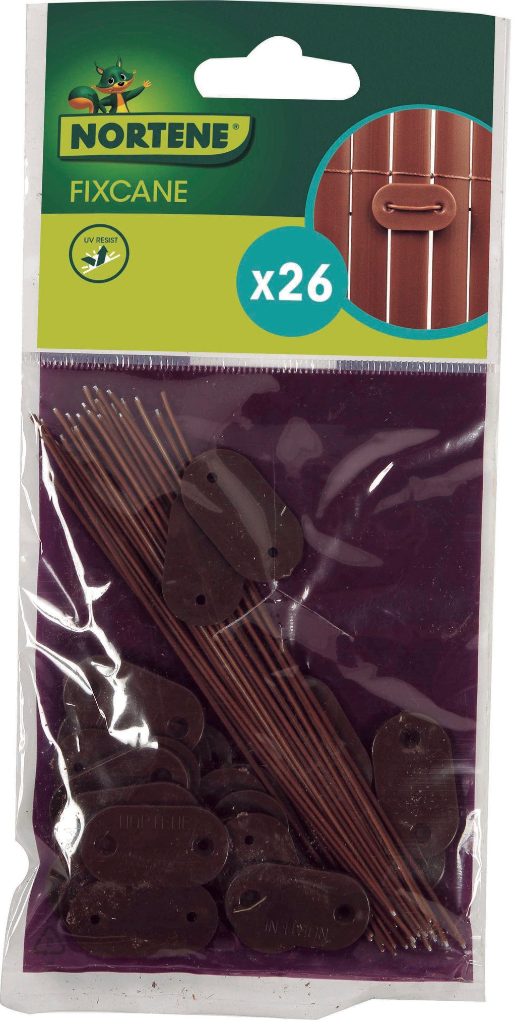 Sistema de fixação para vedações FIXCANE 3,3 x 1,9 cm Nortene