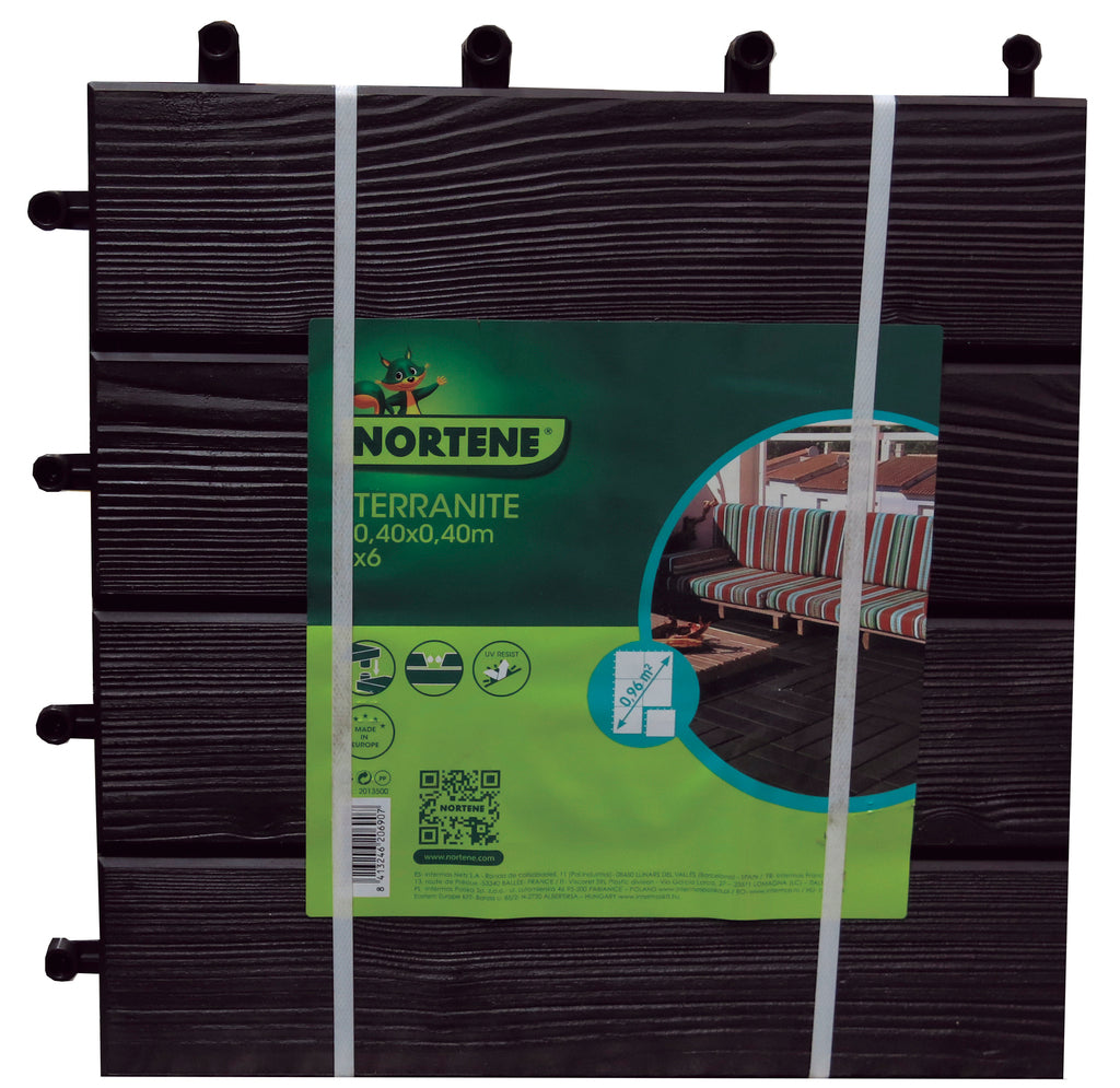 Losetade prolipropileno imitación madera TERRANITE 4 x 17 cm (6 uds)