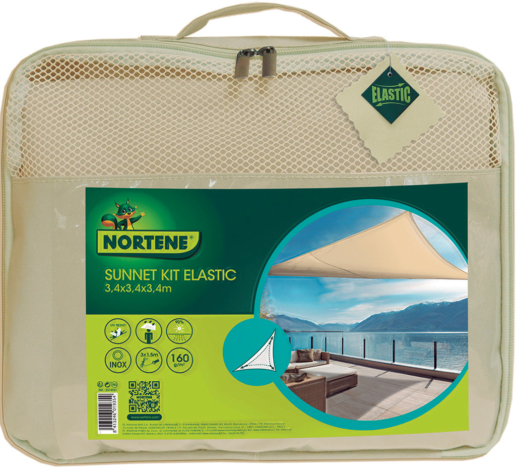 Vela de sombreamento quadrada SUNNET KIT ELASTIC Nortene