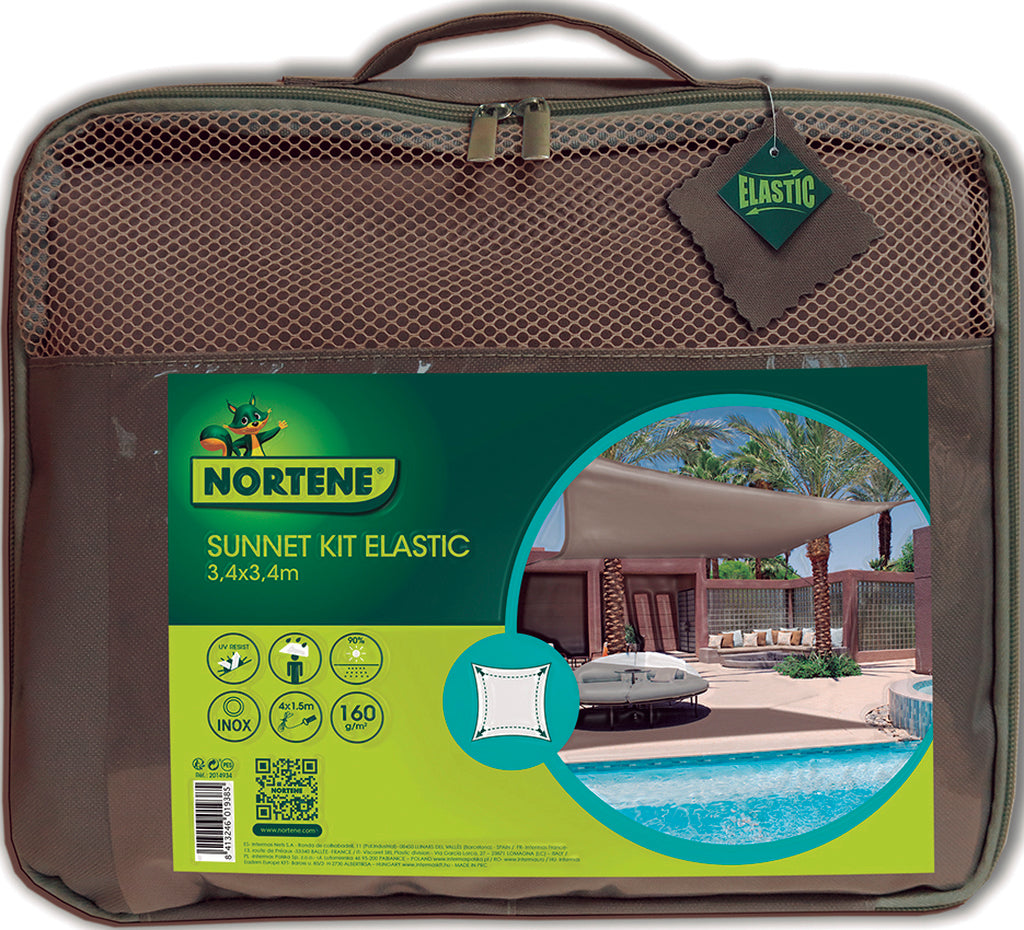Vela de sombreo cuadrada SUNNET KIT ELASTIC Nortene