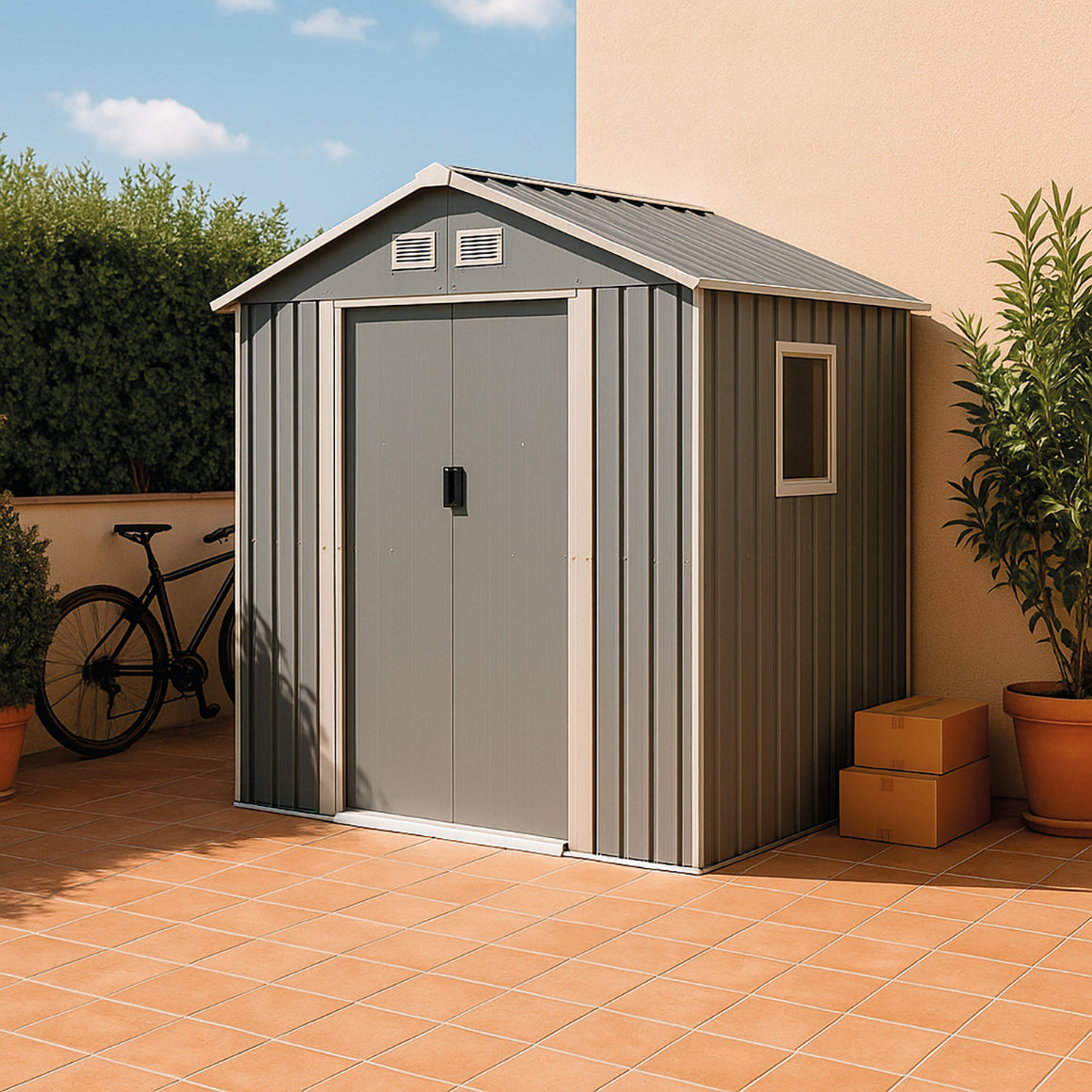 Caseta metálica CORCEGA 2,14 x 2,5 x 1,3 m Nortene