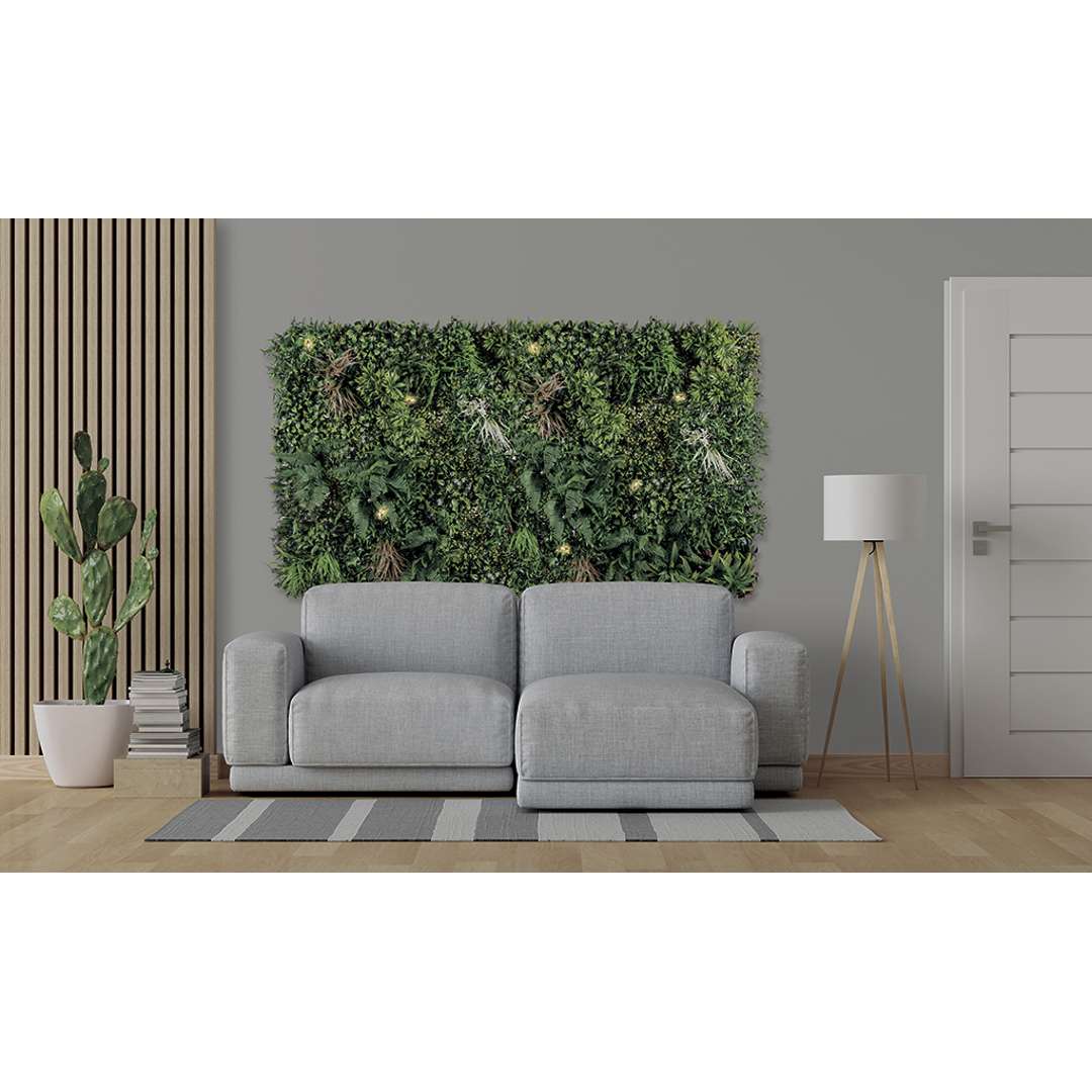 Jardín vertical sintético SAUVAGE LED 1 x 1 m Nortene