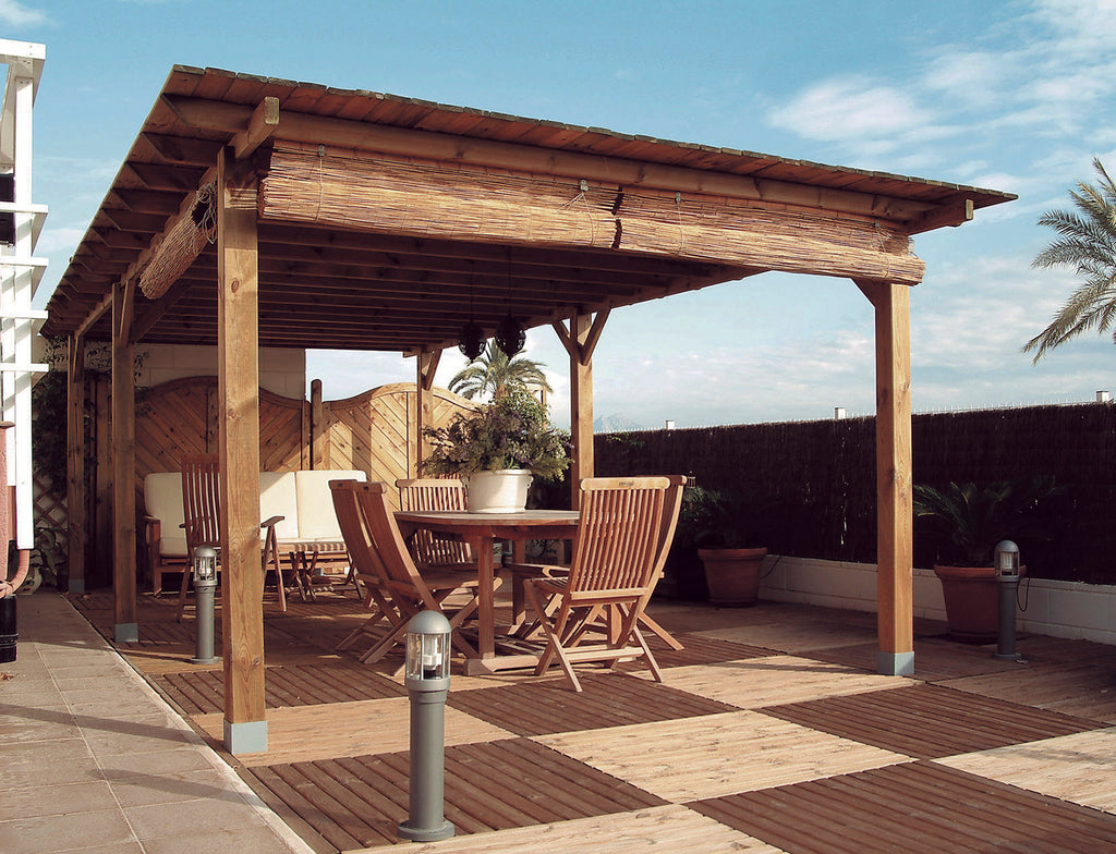 Kit pérgola de madera + postes CLAUS 3 x 2,5 x 2,4 m Nortene