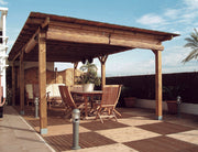 Kit pérgola de madera + postes CLAUS 3 x 2,5 x 2,4 m Nortene