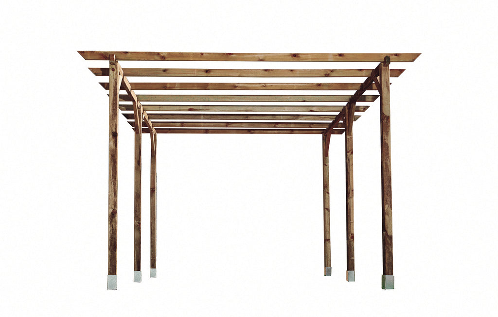Kit pérgola de madera + postes CLAUS 3 x 2,5 x 2,4 m Nortene