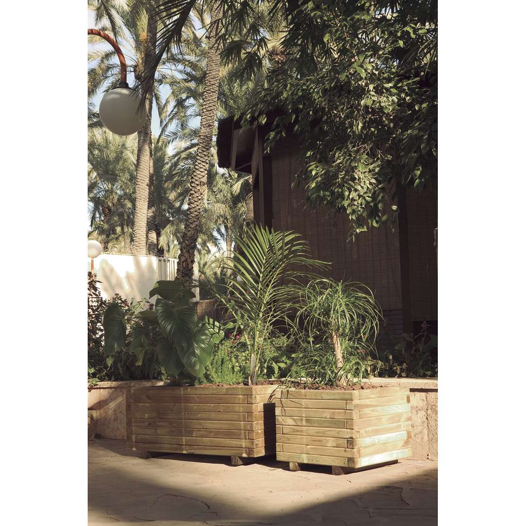 Jardinera cuadrada de madera VENUS Nortene