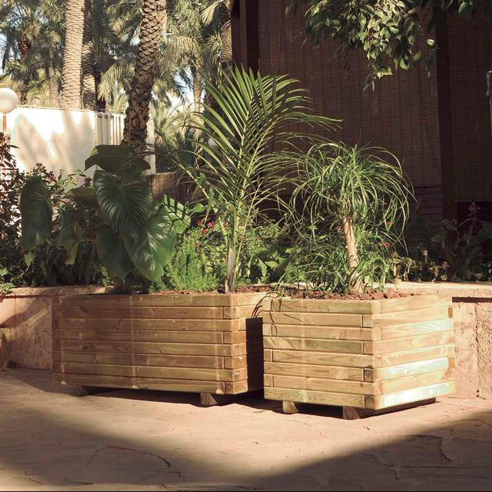 Jardinera cuadrada de madera VENUS Nortene