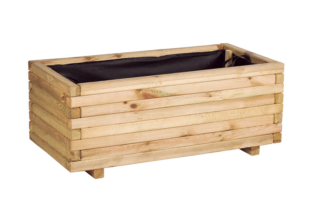 Jardinera rectangular de madera DORA Nortene
