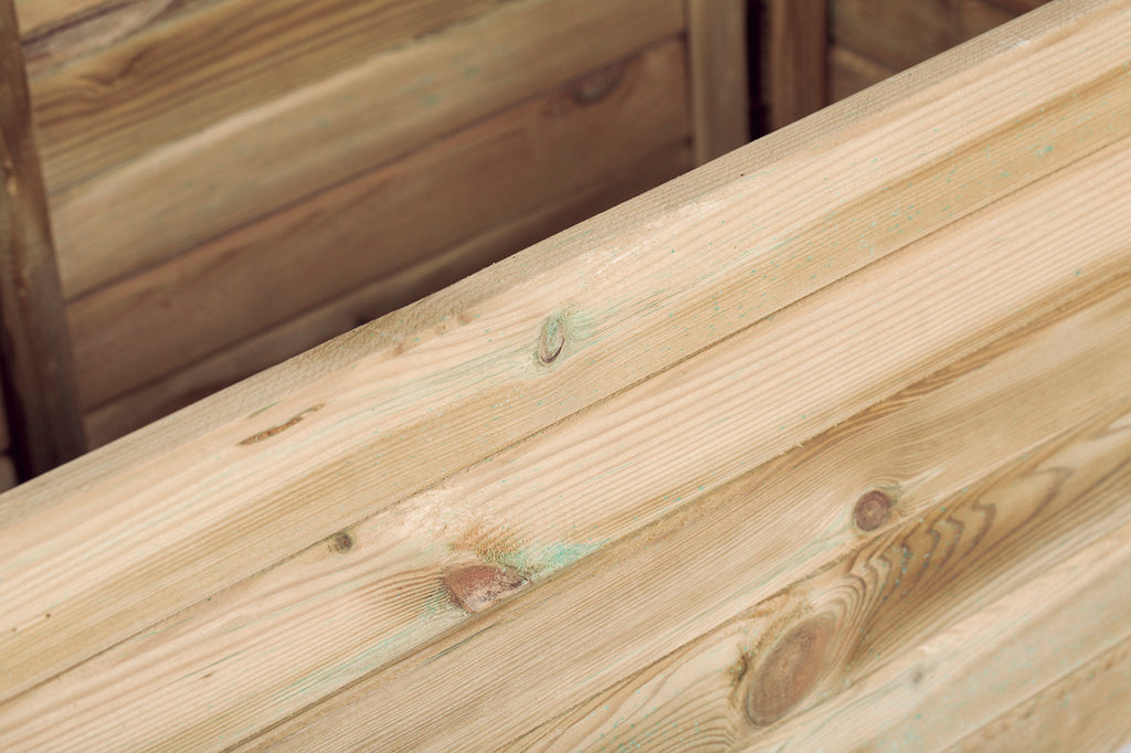 Jardinera rectangular de madera DORA Nortene