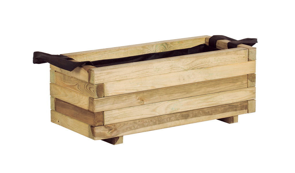 Jardinera rectangular de madera DORA Nortene