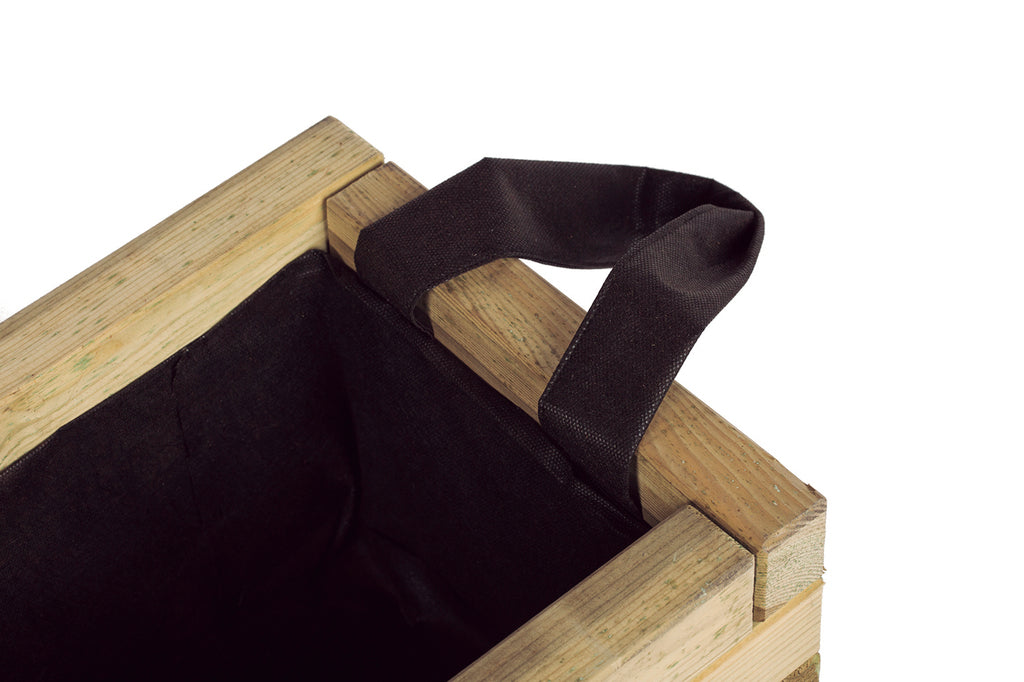 Jardinera rectangular de madera DORA Nortene