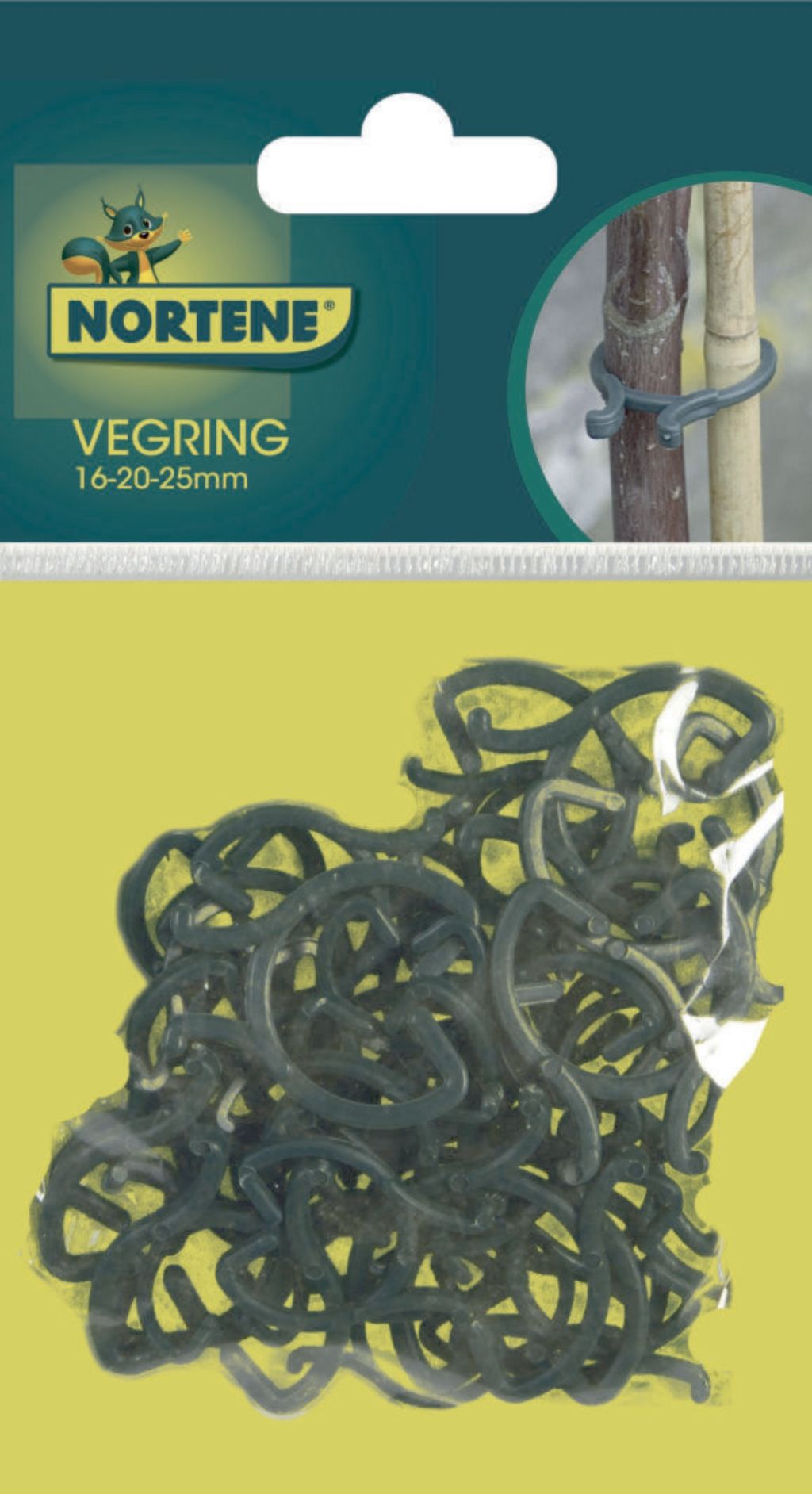 Clips para sujeción de plantas VEGRING 1,65 cm Verde Nortene