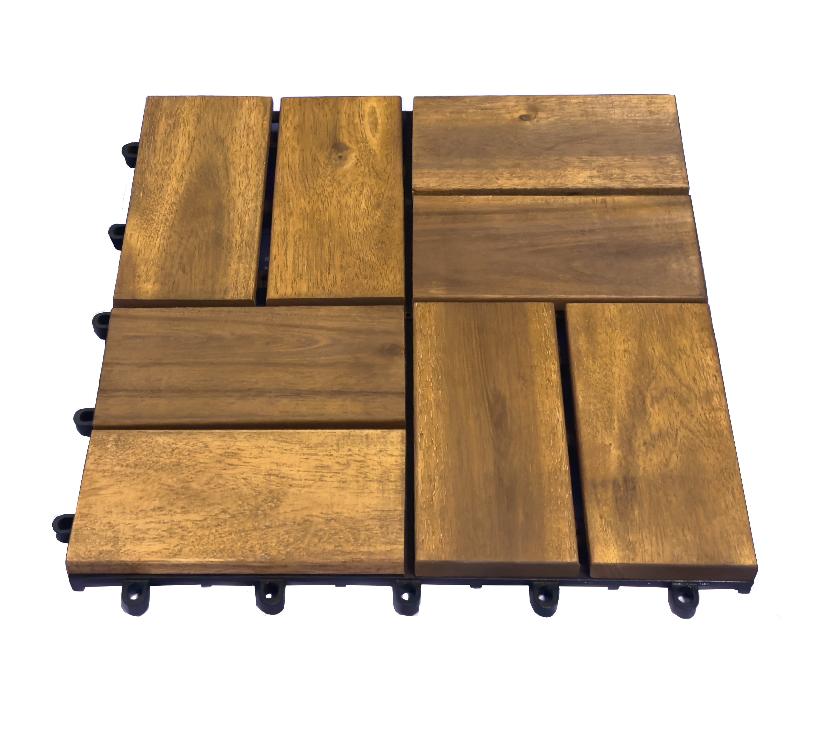 Loseta de acacia FSC CLICK ACACIA 3 x 3 x 2,4 cm Marrón Nortene